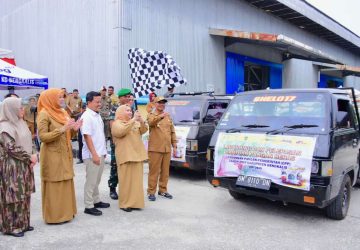 Bupati Kasmarni Lepas Penyaluran 489 Ton Beras Cadangan Pangan Pemerintah