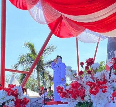 Bupati Bengkalis Kasmarni Pimpin Upacara Detik-Detik Proklamasi Kemerdekaan RI Ke-80
