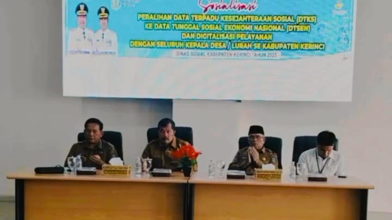 Peralihan ke DTSEN, Dinsos Kerinci Gandeng Seluruh Kades dan Lurah Tingkatkan Akurasi Data Sosial