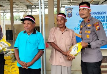 Polsek Rambah Samo Gelar Bazar Beras Murah, Warga Berterima Kasih