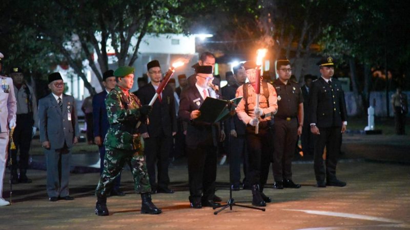 HUT Kemerdekaan ke-80, Wabup Bagus Pimpin Apel Kehormatan Renungan Suci