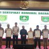 Bupati Kasmarni Terima dua Sertifikat KIK dari Kementerian Hukum RI