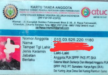 Serikat Buruh PUK SP3 SKJ PT SKA Desa Sei Kuning Nonaktifkan Anggota Bongkar Muat, Diduga Tanpa Alasan yang Jelas