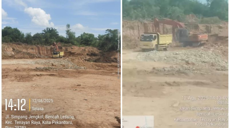 Tiga Lokasi Galian C Diduga Ilegal di Tenayan Raya Dikeluhkan Warga, LSM Desak Penegakan Hukum Bertindak