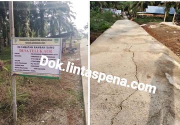 Kades Teluk Aur Larang Wartawan Beritakan Kasus Dugaan Korupsi di Proyek Pembangunan Semenisasi Jalan Lingkungan Dusun Aur Candra