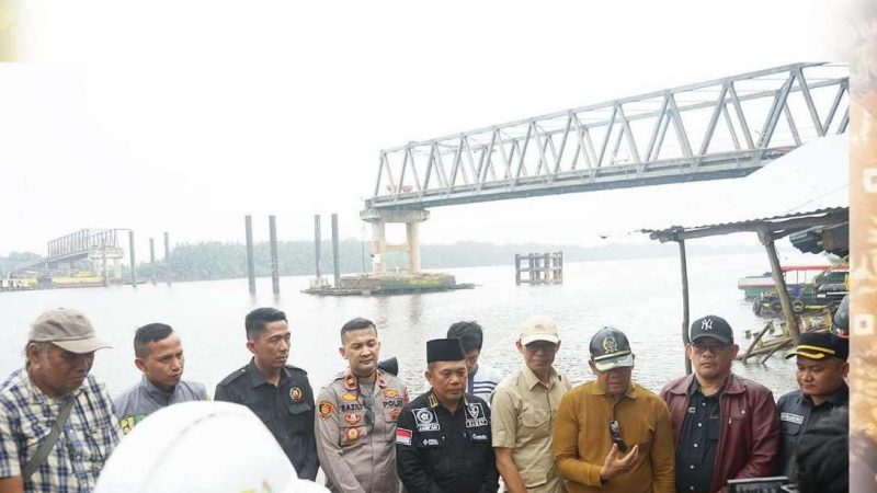 Pimpinan Serta Anggota DPRD Muba Kunker Tinjau Progres Perbaikan Jembatan Lalan