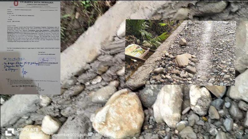 Sungguh Kasihan! Pembangunan Jalan di Sogaeadu-Ladea Orahua Diduga Tidak Berbobot