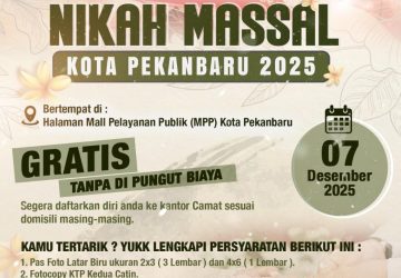 Nikah Massal Gratis Pemko Pekanbaru Sudah Didaftar 43 Calon Pasutri
