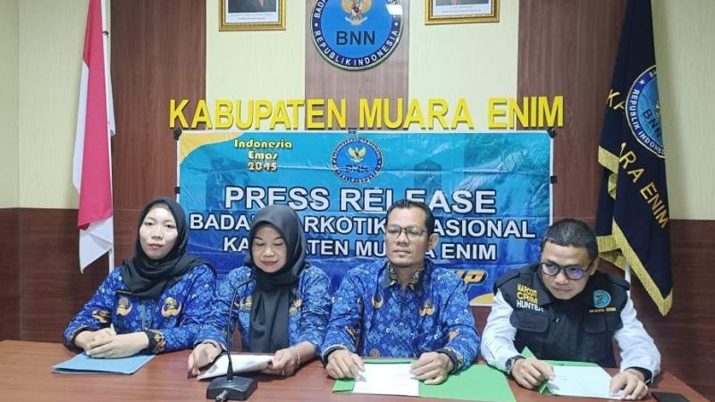 BNN Kabupaten Muara Enim Gelar Press Release Akhir Tahun 2025