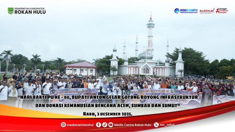 Hari Bhakti PU ke-80, Bupati Anton Gelar Gorong Infrastruktur dan Donasi Kemanusiaan