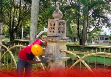 Renovasi Pagar Taman Kota Pasir Pengaraian Jadi Bentuk Nyata Dukung Pembangunan Rohul