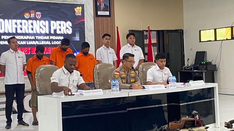 Polres Bengkalis Pengungkapan Pelaku Kasus Ilegal logging
