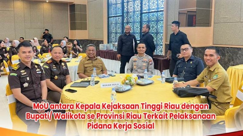 Bupati Anton Hadiri Penandatanganan MoU Pidana Kerja Sosial