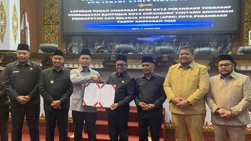 APBD Kota Pekanbaru Tahun 2026 Resmi Disahkan, Fokus Peningkatan Kualitas Pelayanan Publik