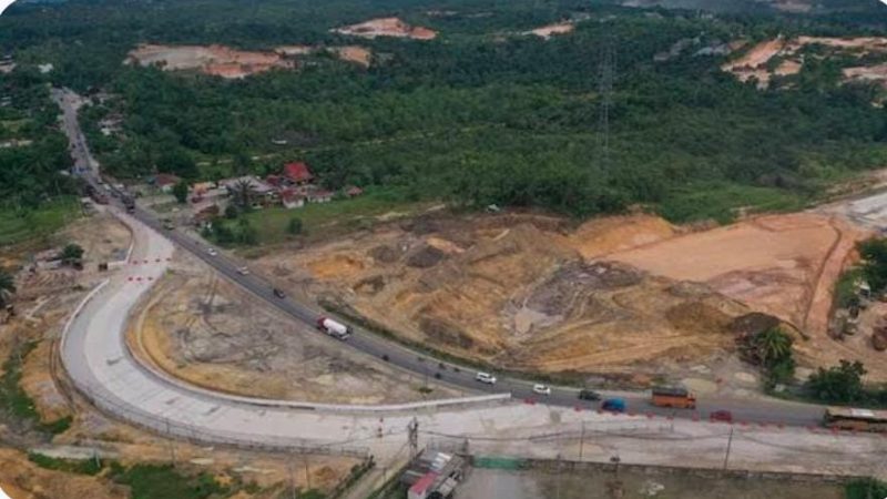 Dibangun Jembatan Overpass STA 203+279 Lingkar Pekanbaru, Pekanbaru KM 17+500 Dialihkan