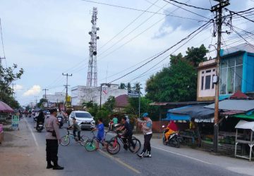 Jaga Kenyamanan Warga Berburu Takjil, Polsek Tempuling Amankan Pasar Wadai Ramadhan