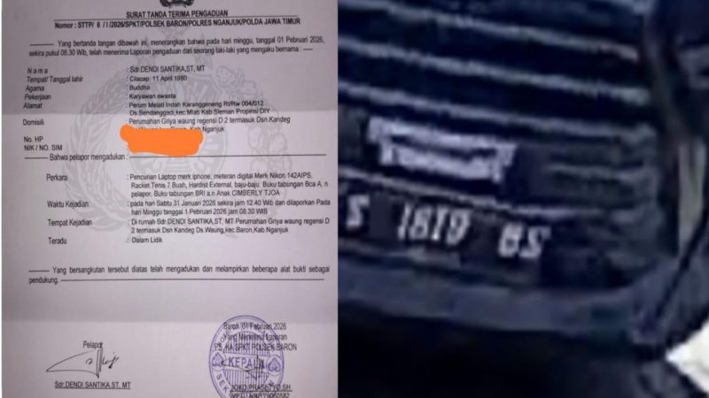 Disatroni Siang Hari di Perumahan Dekat Polsek Baron, Mobil Terekam CCTV di Sekitar TKP