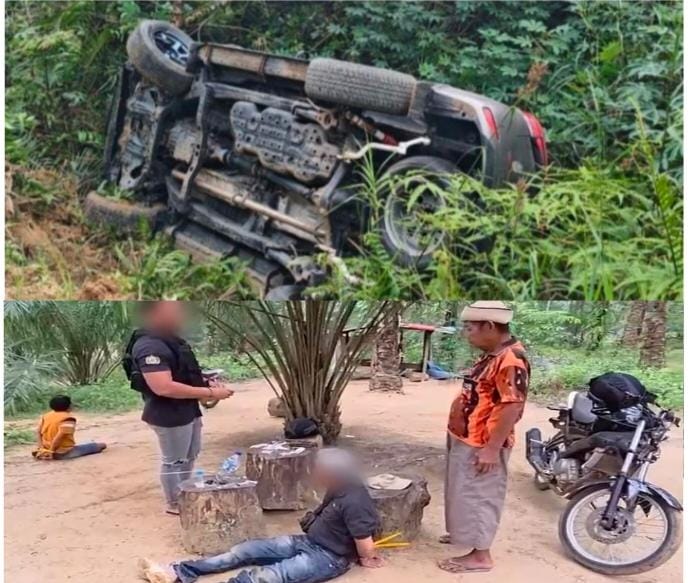 Kejar-kejaran hingga Mobil Terbalik, Polda Riau Ringkus Dua Pengedar Sabu di Rokan Hilir