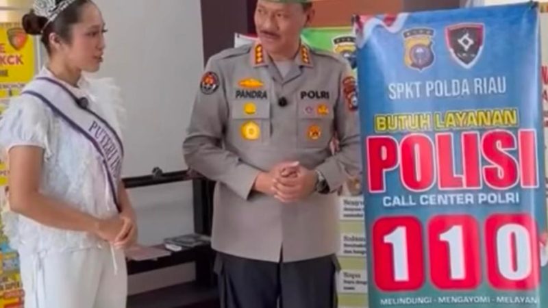 Kenalkan Program Unggulan Kapolda Riau, Kabid Humas Sambut Hangat Puteri Indonesia Perwakilan Riau