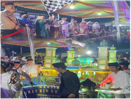 Gema malam Takbiran, Bupati Kasmarni Lepas Pawai Takbir Kemenangan Idul Fitri 2026 di Bengkalis