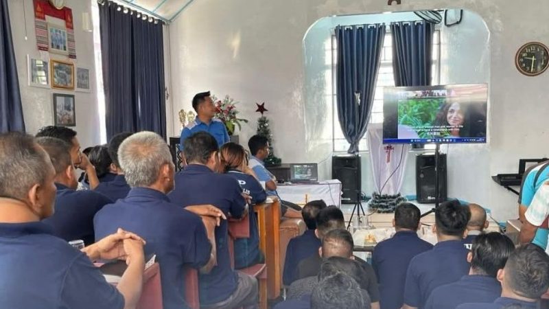 Refleksi di Balik Jeruji, 120 Warga Binaan Nasrani Lapas Bengkalis Khidmat Ikuti Ibadah Online Jumat Agung