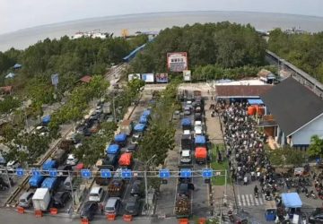 Antrean Pelabuhan RoRo Bengkalis Membludak, Pengguna Jasa Mengantre Sejak Semalam