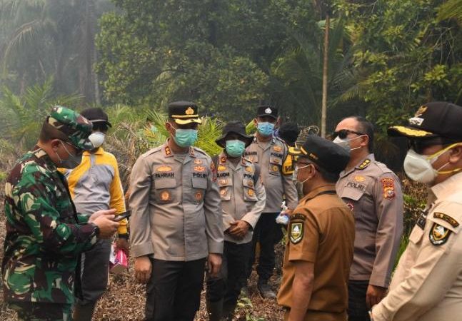 Tinjau Karhutla di Bengkalis, Karoops Polda Riau Tegaskan Komitmen Penegakan Hukum
