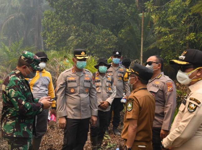 Tinjau Karhutla di Bengkalis, Karoops Polda Riau Tegaskan Komitmen Penegakan Hukum