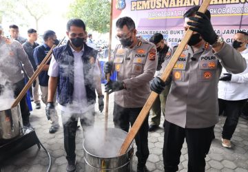 Polda Riau Lenyapkan Puluhan Kilogram Heroin dan Sabu, 10 Tersangka Terancam Hukuman Mati