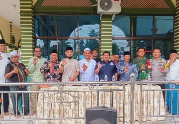 Dukung Pembangunan Masjid Baitul Kiram, Wakil Ketua I DPRD Bengkalis M. Arsya Fadillah Hadiri Bazar Amal