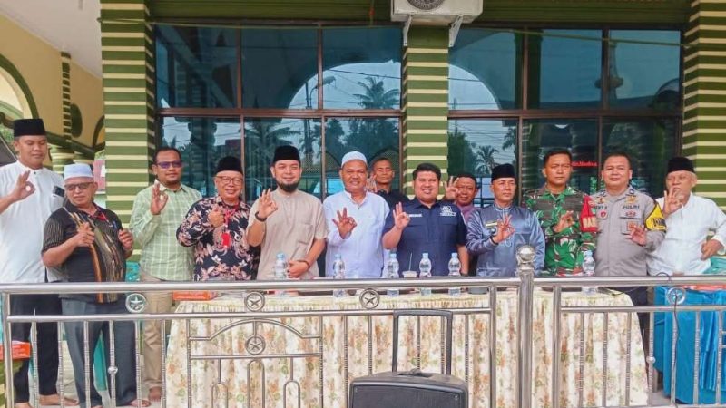 Dukung Pembangunan Masjid Baitul Kiram, Wakil Ketua I DPRD Bengkalis M. Arsya Fadillah Hadiri Bazar Amal