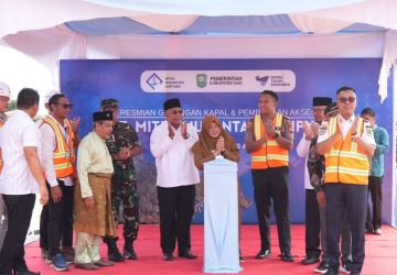 Bupati Afni Resmikan Galangan Kapal Terpadu PT MNS, Tandai Kebangkitan Kawasan Industri Tanjung Buton