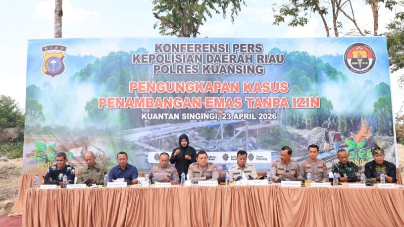 Gunakan Strategi Green Policing, Wakapolda Riau Pimpin Pemusnahan 1.167 Rakit PETI di Kuansing
