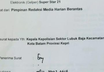 Pelapor Desak Polsek Lubuk Baja Usut Tuntas Dugaan Judi di Gelper Super Star 21