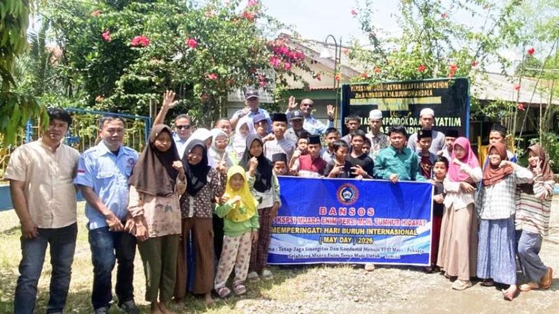 May Day DPC KSPSI Muara Enim Gelar Aksi Sosial ke Panti Asuhan dan Pondok Pesantren