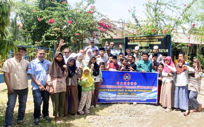 May Day DPC KSPSI Muara Enim Gelar Aksi Sosial ke Panti Asuhan dan Pondok Pesantren