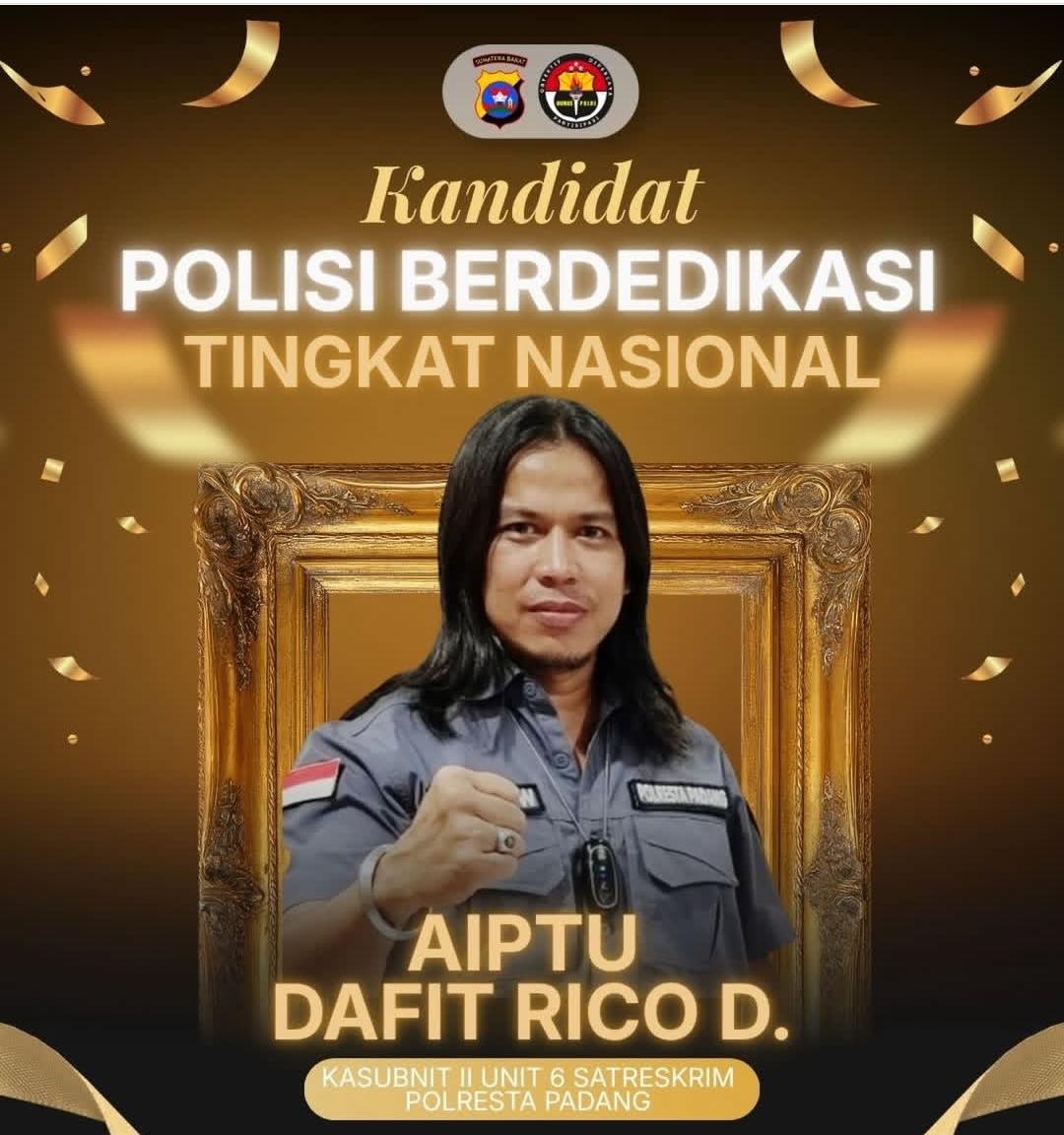 Mengukir Sejarah, David WW Jadi Polisi Pertama Sumbar Tembus Nominasi Hoegeng Awards 2026