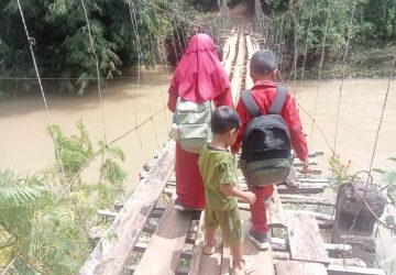 Jembatan Gantung Rusak Parah, Warga Sinar Jawa Minta Pemkab Tanggamus Segera Bertindak