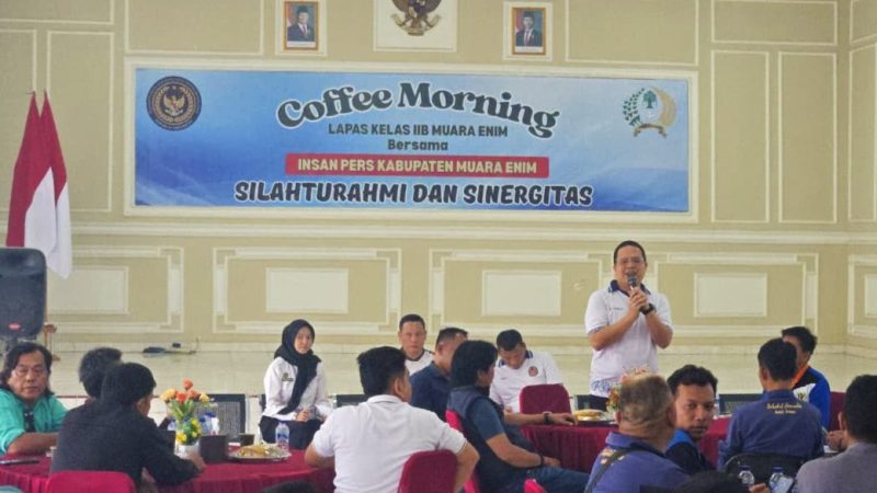 Pererat Sinergitas, Lapas Muara Enim Gelar Coffee Morning Bersama Insan Pers