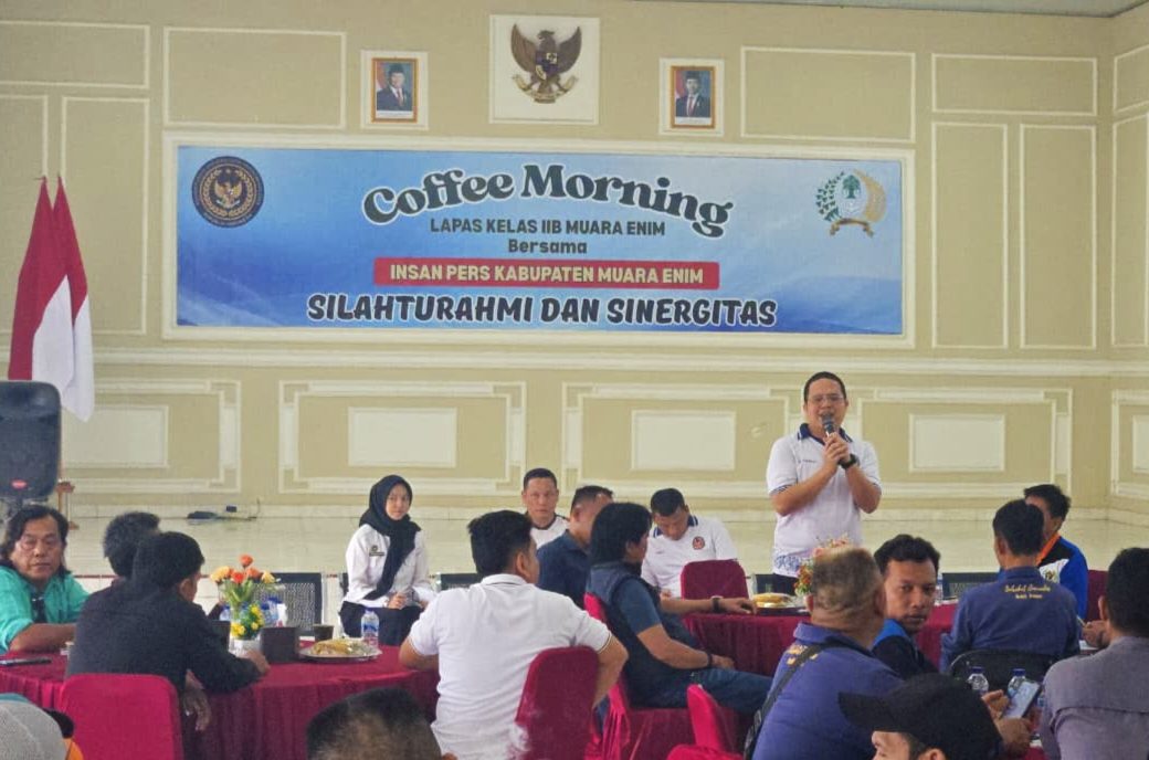 Pererat Sinergitas, Lapas Muara Enim Gelar Coffee Morning Bersama Insan Pers