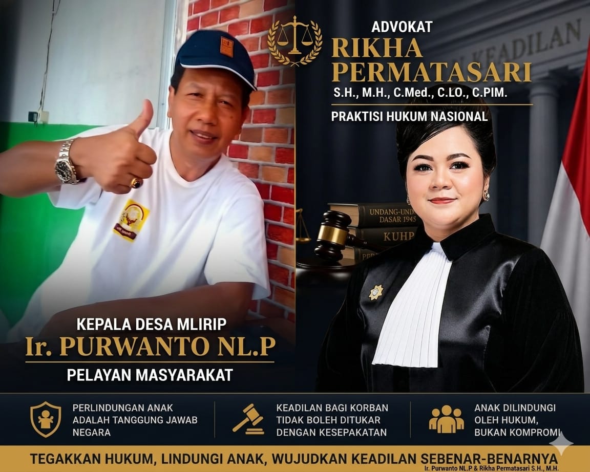 Kasus Pencabulan Anak di Mojokerto Barbau Damai, Ini Pandangan Hukum Kades Purwanto NP vs Advokat Rikha Permatasari