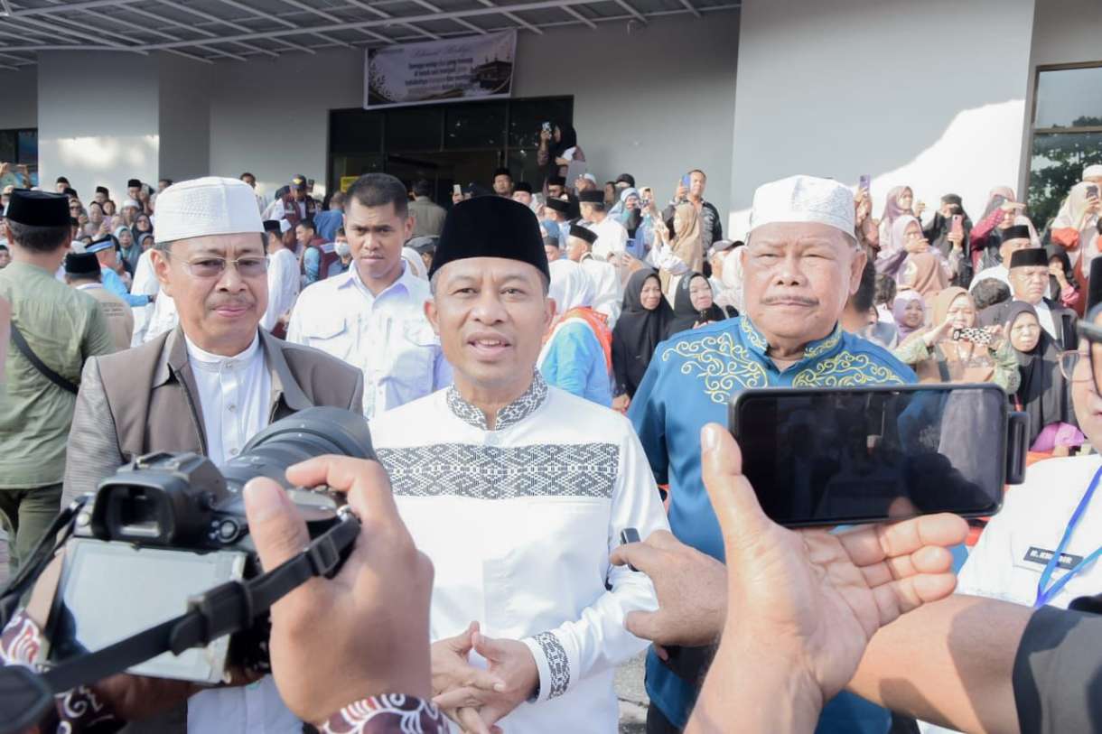 Lepas 399 Calon Jamaah Haji, Wabup Bagus Santoso: Jaga Kesehatan dan Nama Baik Bengkalis