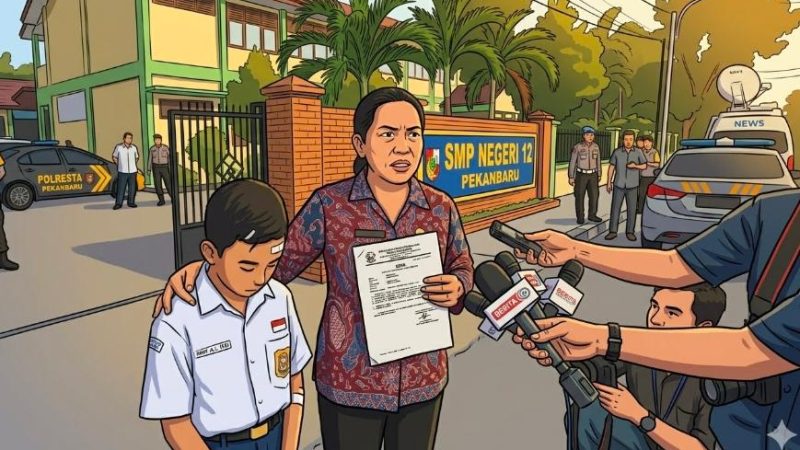 Kasus Kekerasan Siswa SMPN 12 Pekanbaru Naik ke Tahap Penyidikan, Kepala Sekolah Terancam Dilaporkan ke Disdik