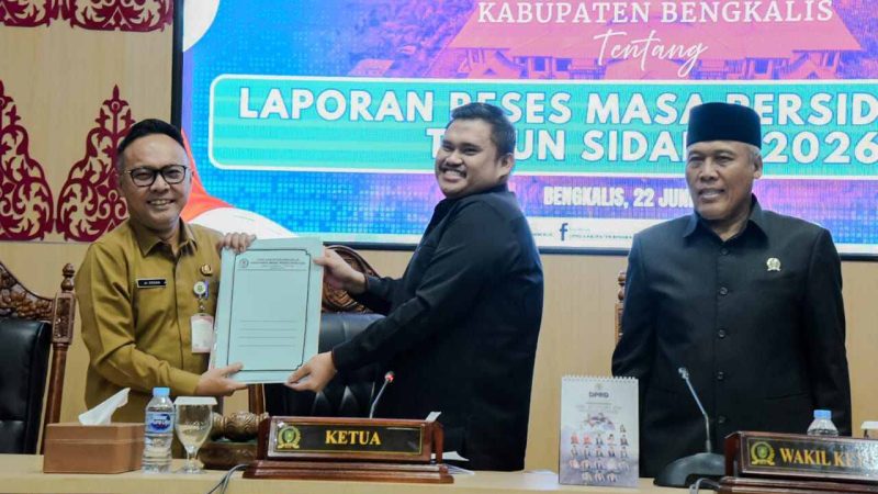Wakili Bupati, Sekda Ersan Saputra Terima Laporan Reses Masa Sidang II DPRD Bengkalis