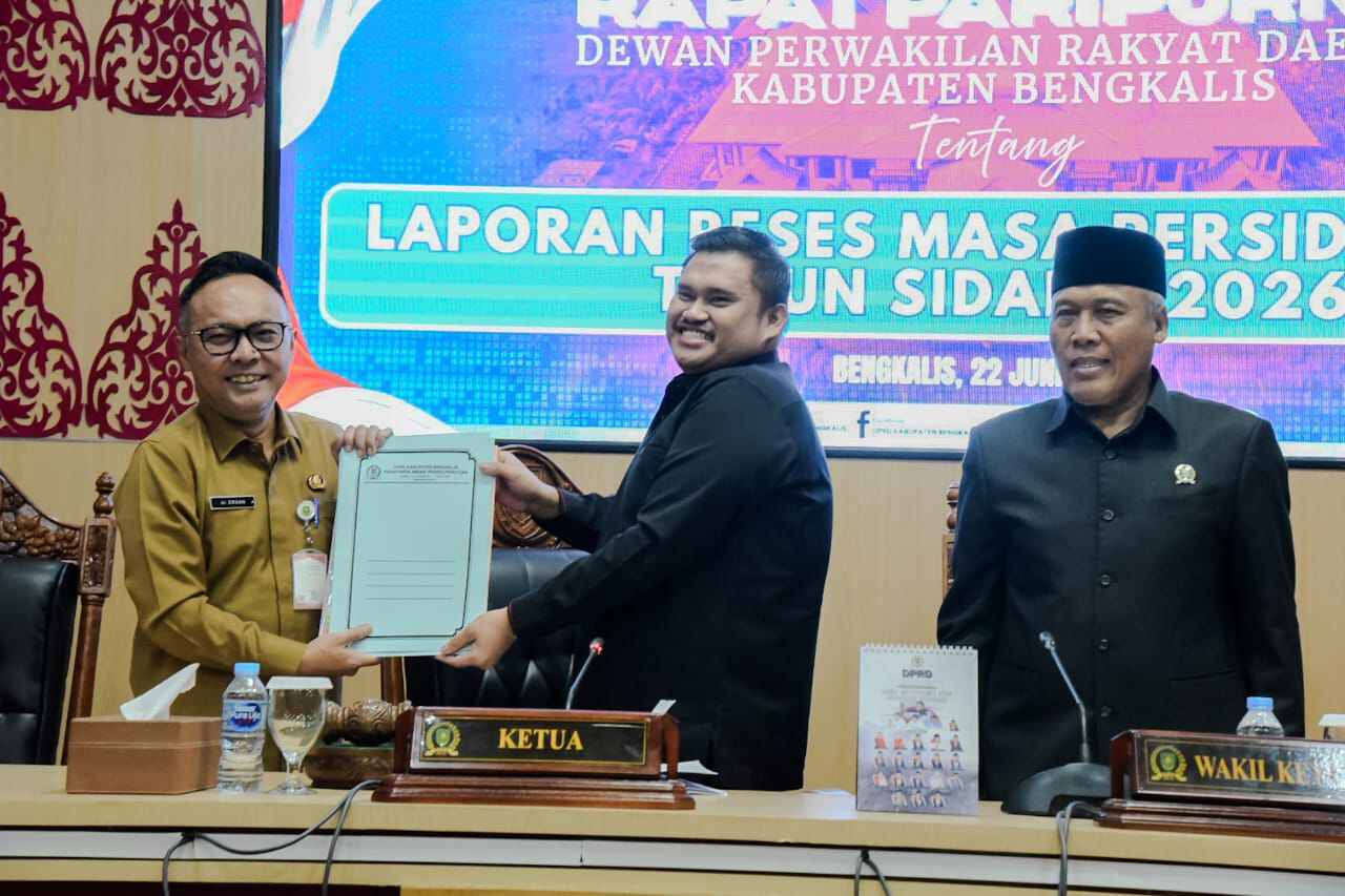 Wakili Bupati, Sekda Ersan Saputra Terima Laporan Reses Masa Sidang II DPRD Bengkalis
