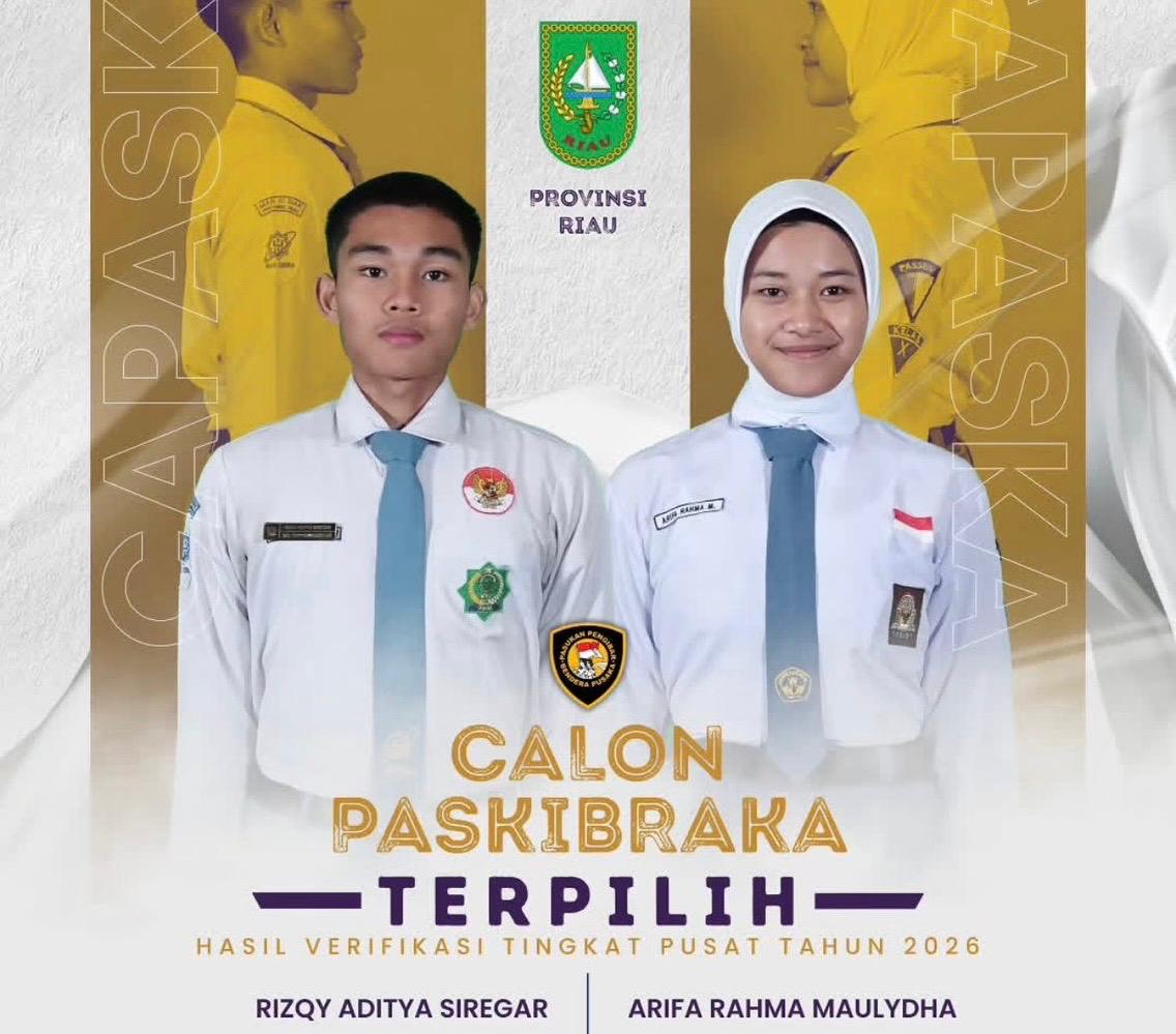 Rizqy dari Siak dan Arifa dari Inhil Terpilih Jadi Wakil Riau di Paskibraka Nasional 2026