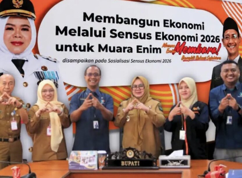 Didata Perdana, Plt Bupati Muara Enim Sumarni Resmi Terima Petugas Sensus Ekonomi 2026