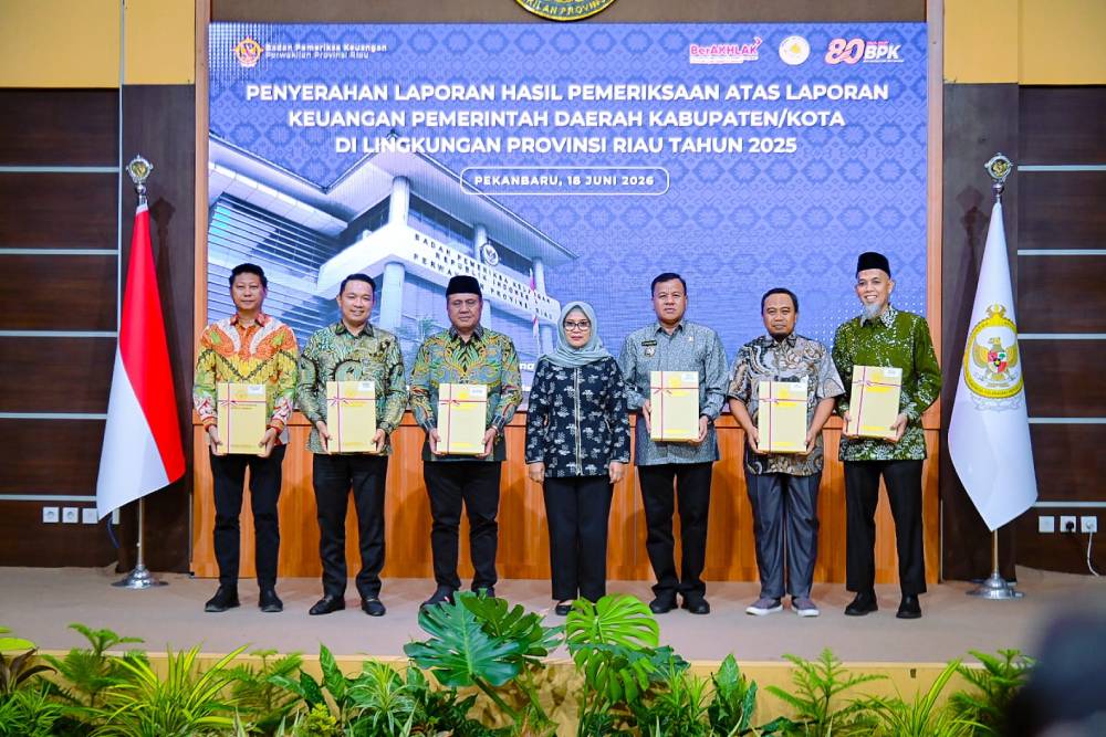 Pemko Dumai Raih Opini WTP 9 Kali Berturut-turut dari BPK Riau