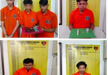 Kurang Dari 24 Jam, Polsek Batang Gansal Ringkus 6 Penjahat Narkotika di Inhu