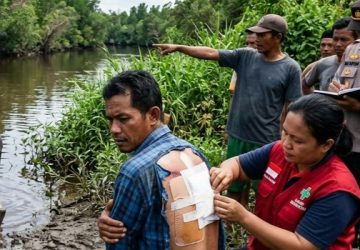 Sedang Pasang Pukat, Nelayan di Rokan Hilir Selamat Usai Duel Lawan Buaya